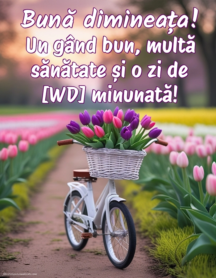 Imagini de Bună Dimineața cu Zilele Săptămânii: Peisaj de primăvară