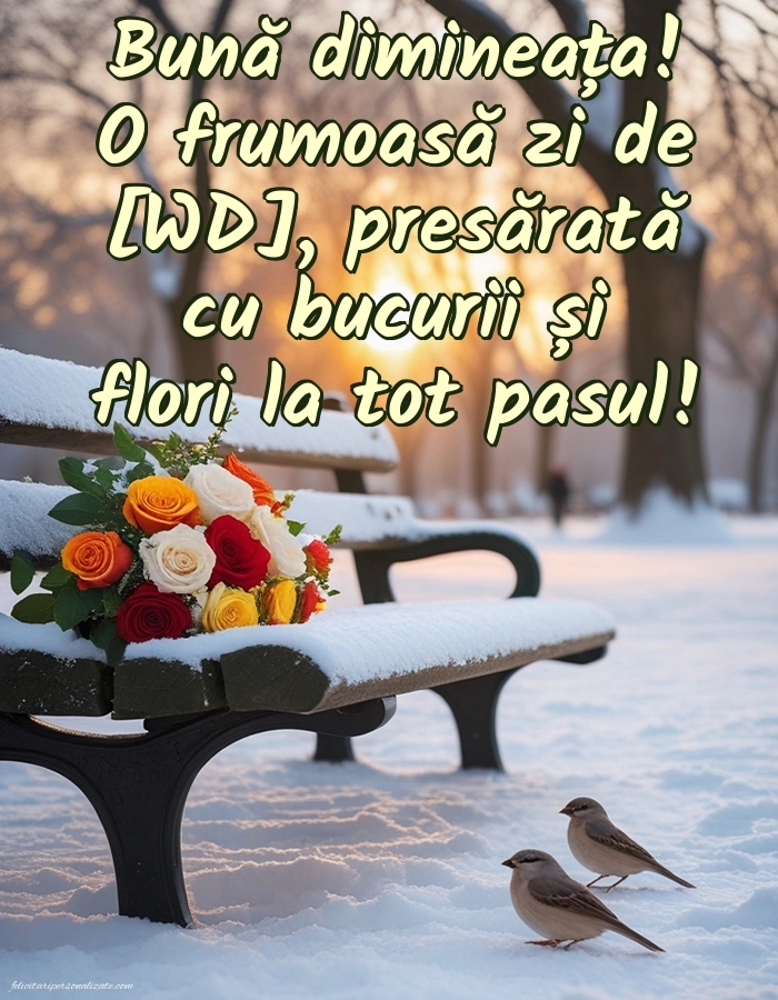 Imagini de Bună Dimineața cu Zilele Săptămânii: Flori