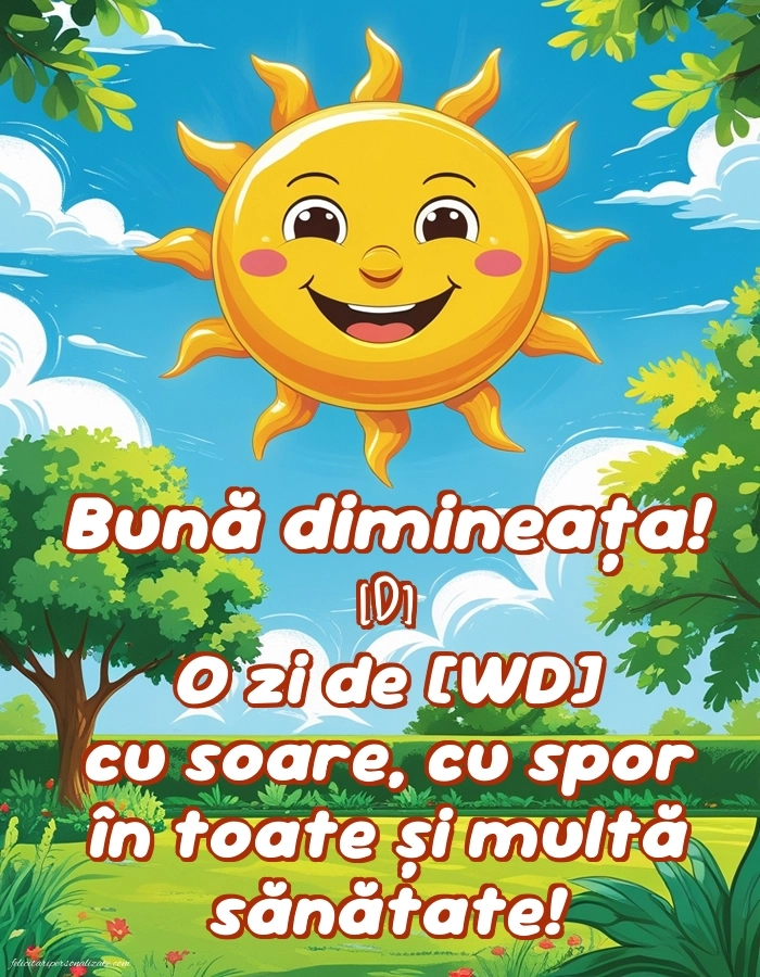 Imagini de Bună Dimineața cu Zilele Săptămânii: Peisaj de primăvară