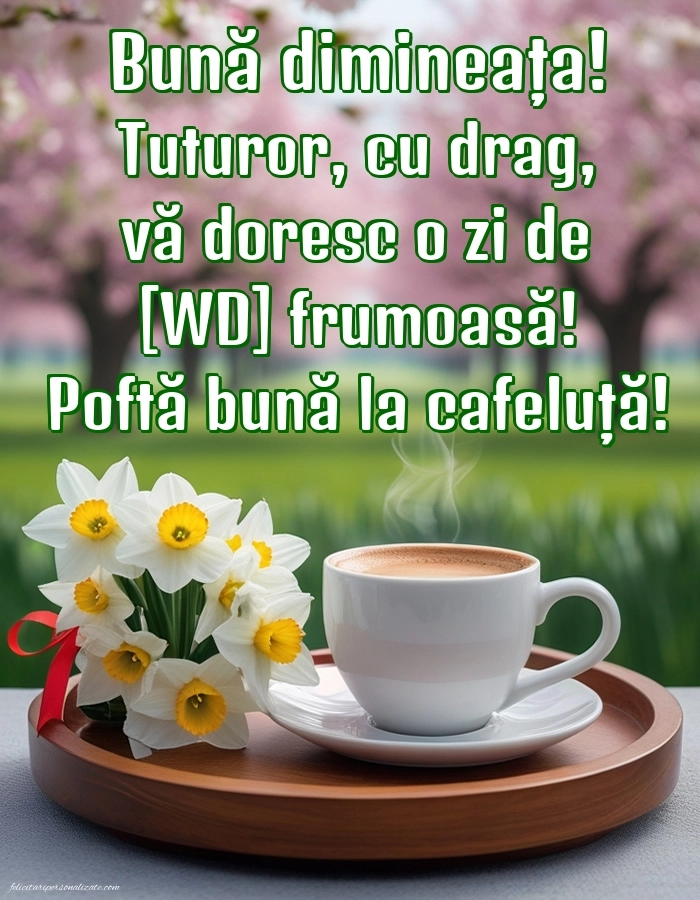 Imagini de Bună Dimineața cu Zilele Săptămânii: Cafea