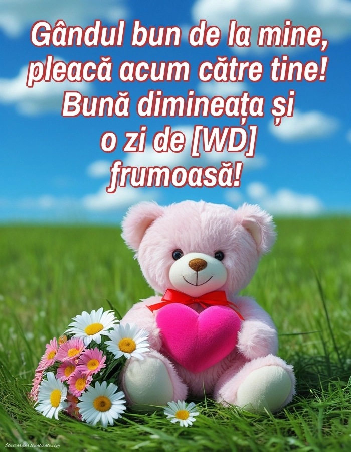 Imagini de Bună Dimineața cu Zilele Săptămânii: Peisaj de primăvară