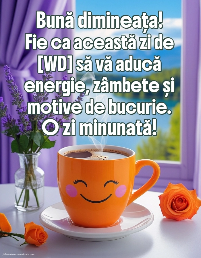 Imagini de Bună Dimineața cu Zilele Săptămânii: Cafea
