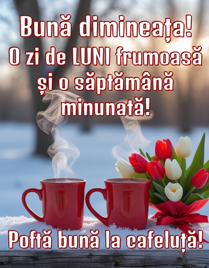Imagini de Bună Dimineața cu Zilele Săptămânii: Cafea