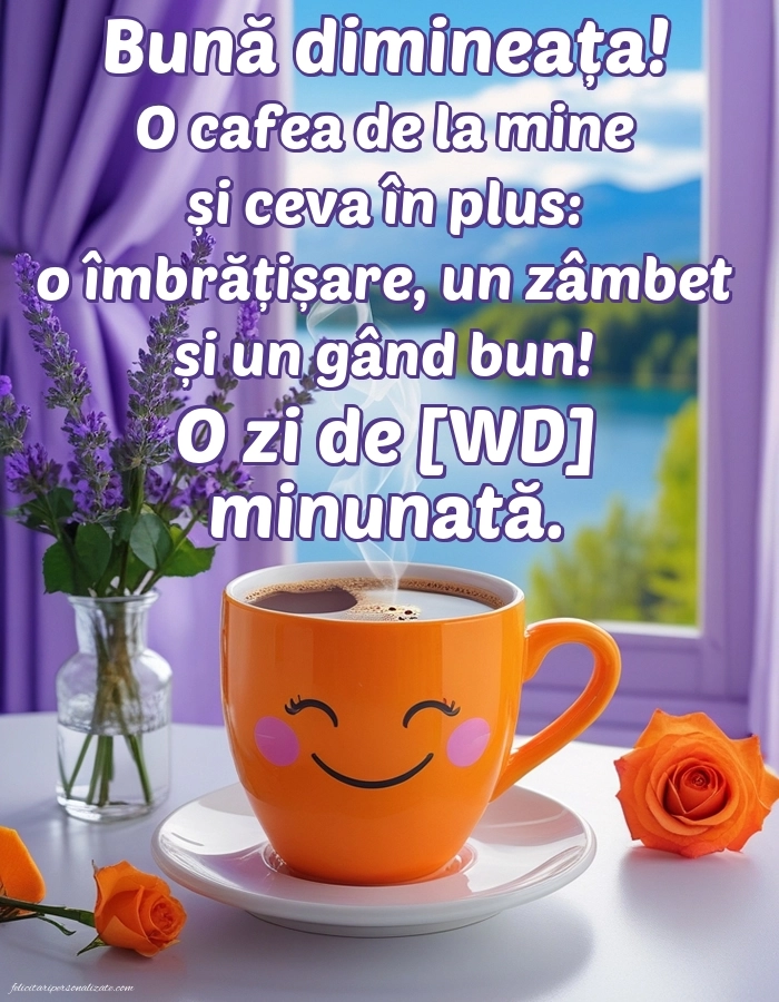 Imagini de Bună Dimineața cu Zilele Săptămânii: Cafea