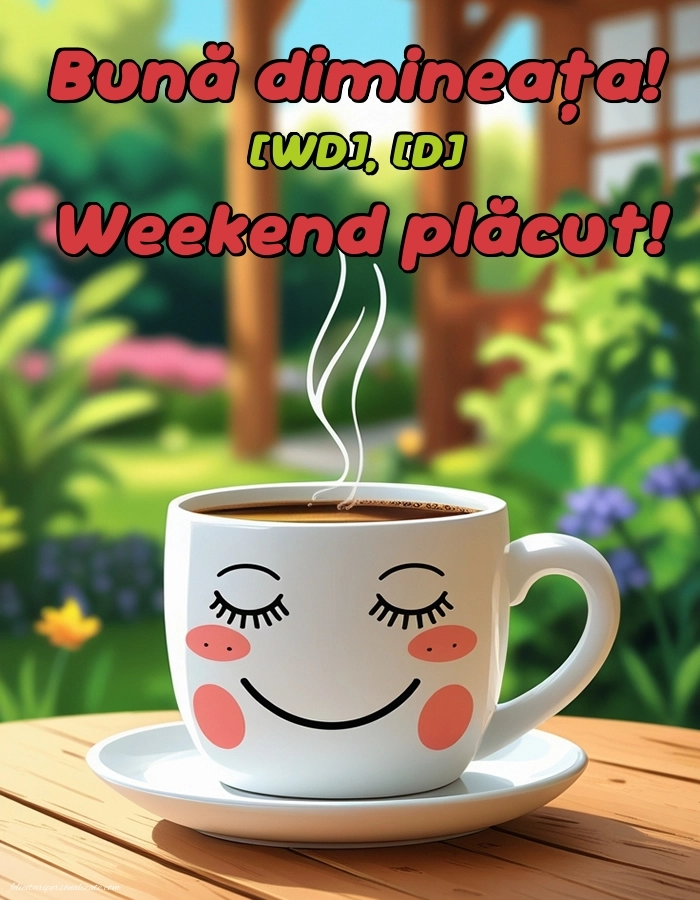 Imagini de Bună Dimineața cu Zilele Săptămânii: Cafea