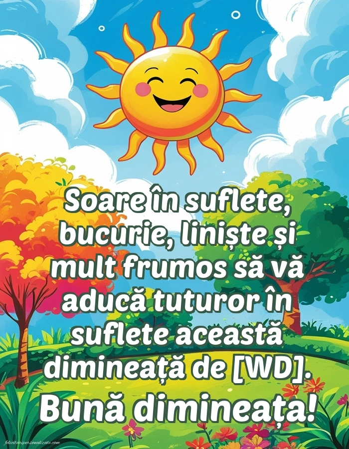 Imagini de Bună Dimineața cu Zilele Săptămânii: Peisaj de primăvară