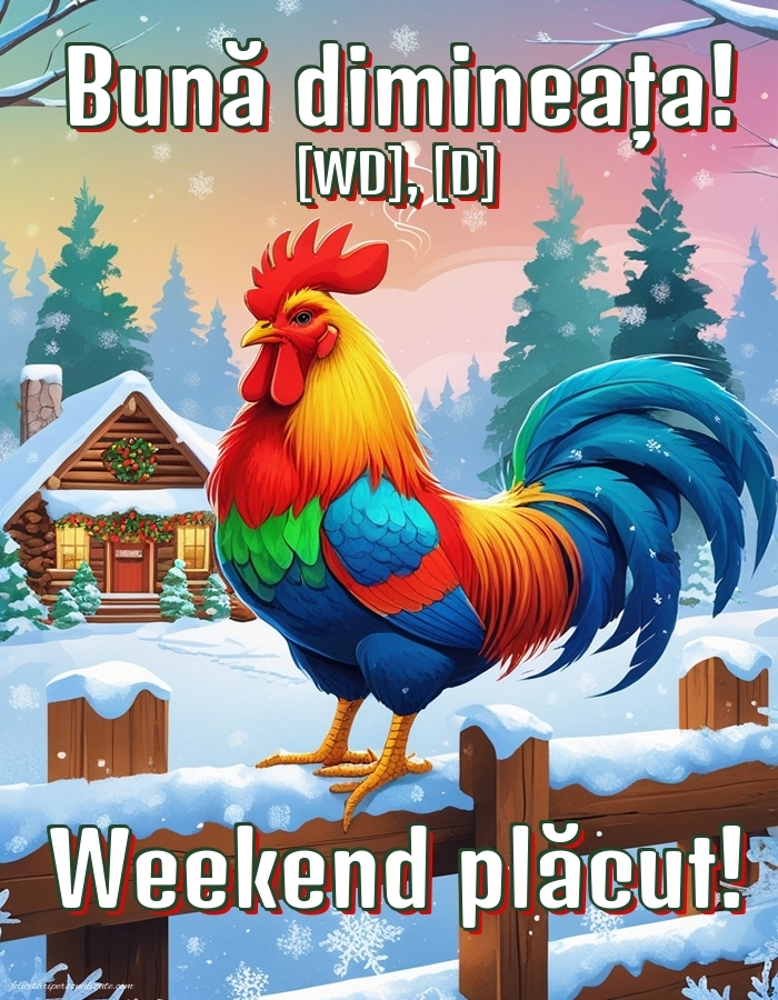 Imagini de Bună Dimineața cu Zilele Săptămânii: Peisaj de iarnă