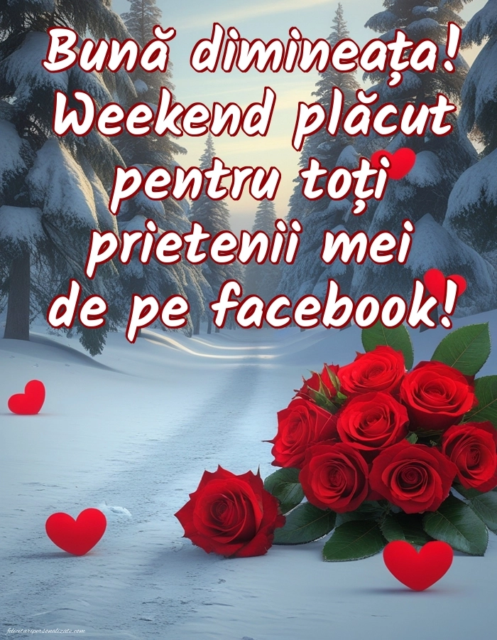 Imagini de Bună Dimineața cu Zilele Săptămânii: Peisaj de iarnă