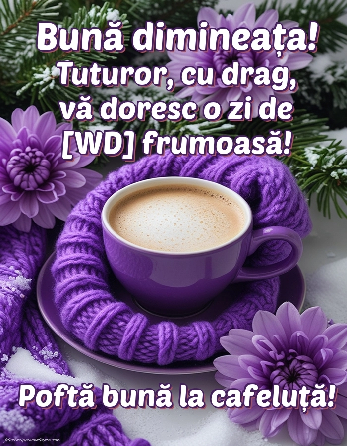 Imagini de Bună Dimineața cu Zilele Săptămânii: Cafea