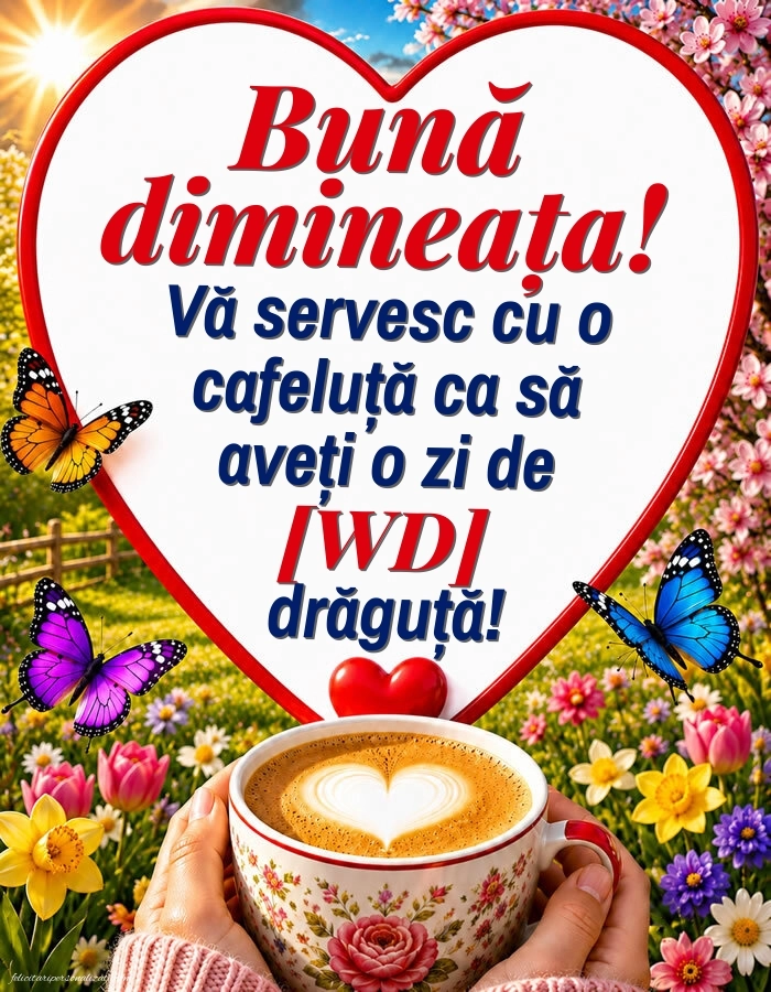 Imagini de Bună Dimineața cu Zilele Săptămânii: Cafea