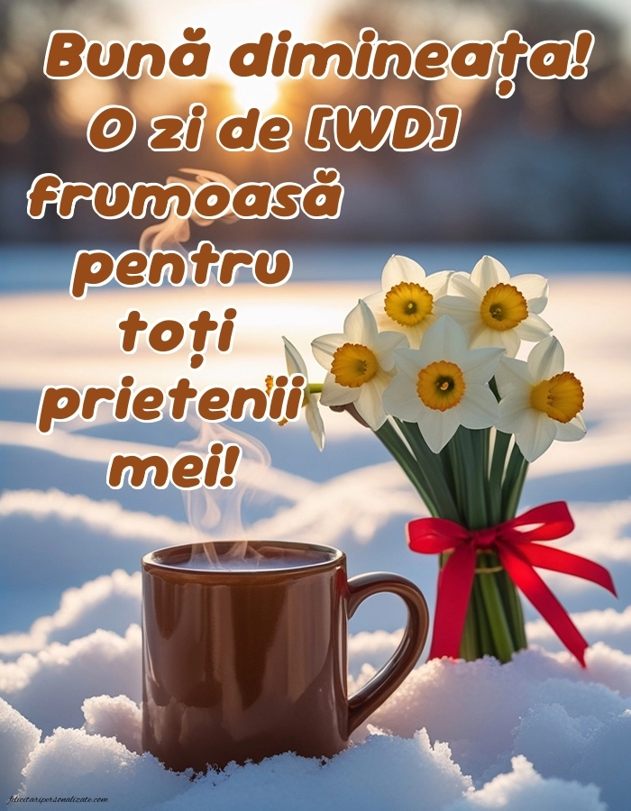 Imagini de Bună Dimineața cu Zilele Săptămânii: Flori