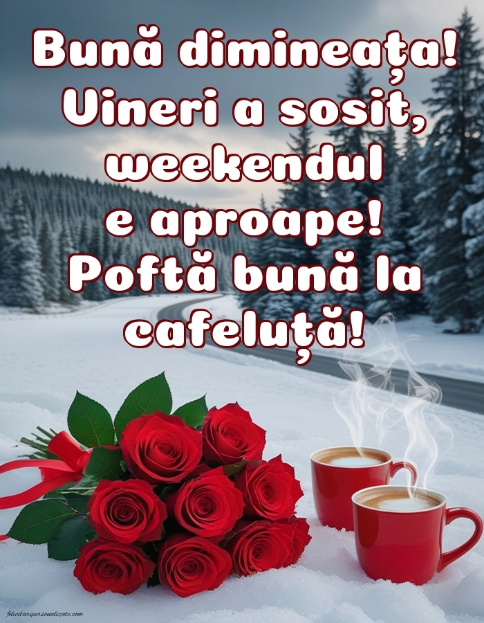 Imagini de Bună Dimineața cu Zilele Săptămânii: Cafea