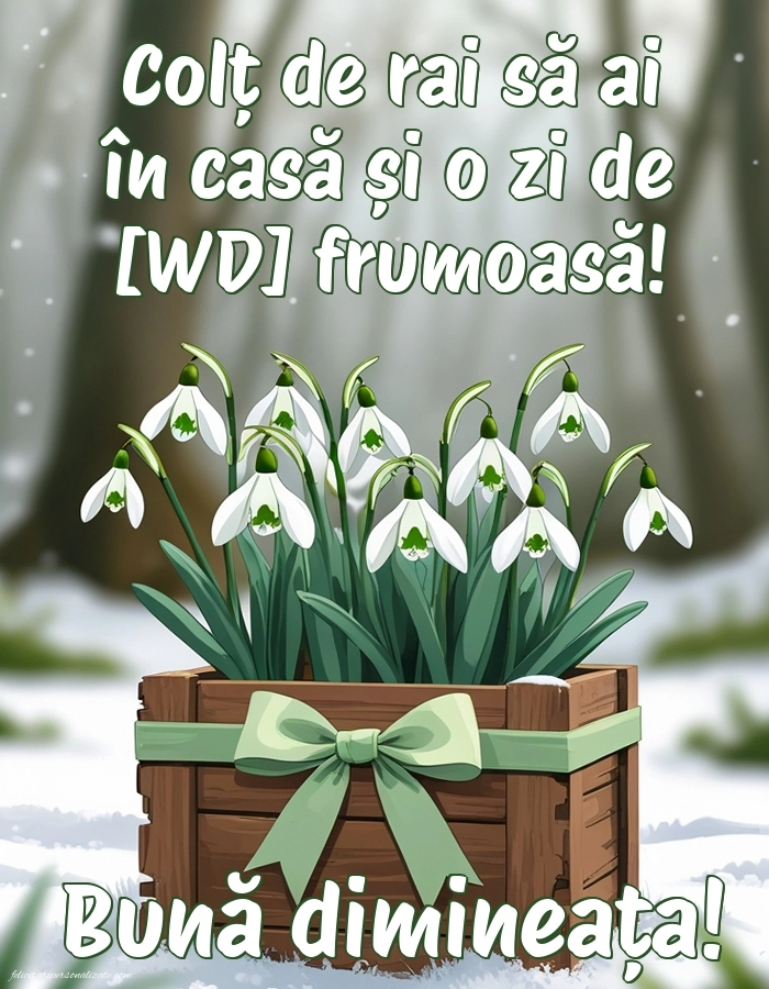 Imagini de Bună Dimineața cu Zilele Săptămânii: Peisaj de primăvară