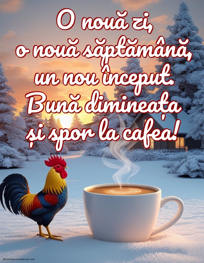 Imagini de Bună Dimineața cu Zilele Săptămânii: Cafea