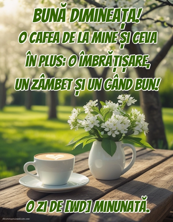 Imagini de Bună Dimineața cu Zilele Săptămânii: Cafea