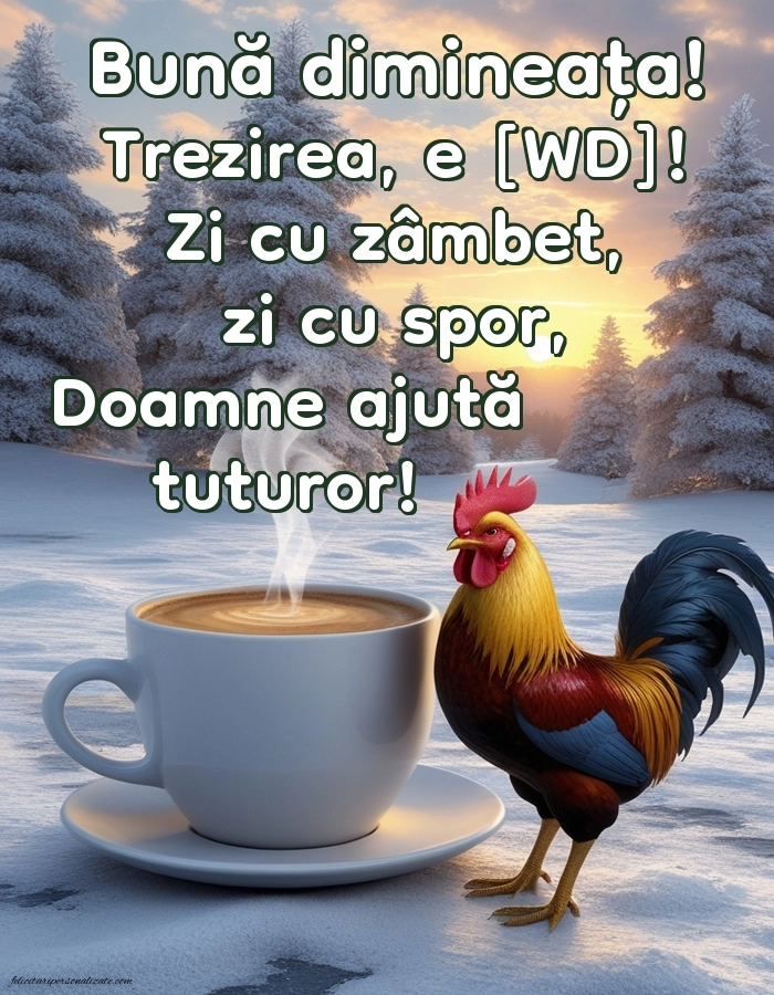 Imagini de Bună Dimineața cu Zilele Săptămânii: Cafea