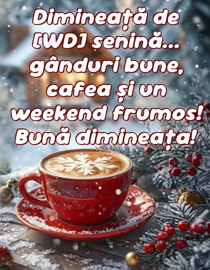 Imagini de Bună Dimineața cu Zilele Săptămânii: Cafea
