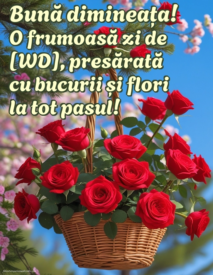 Imagini de Bună Dimineața cu Zilele Săptămânii: Peisaj de primăvară