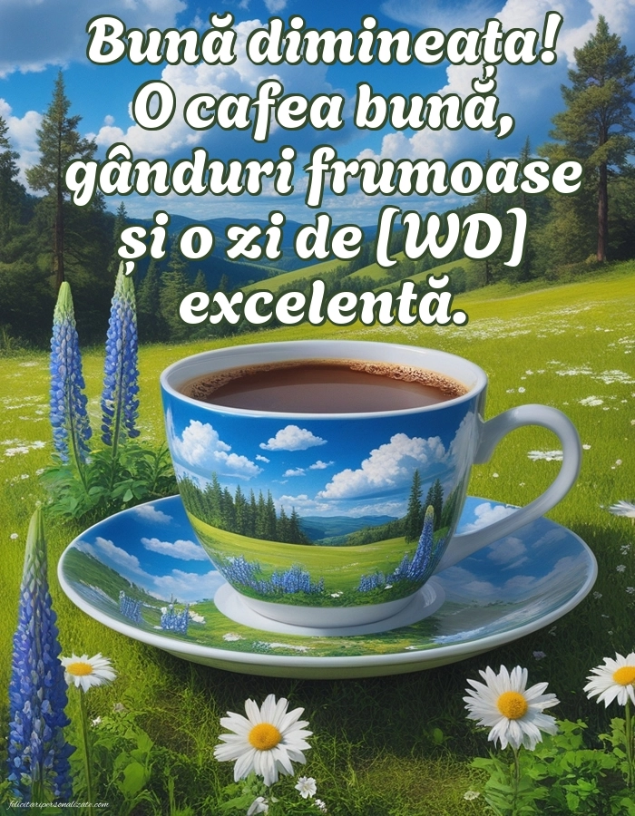 Imagini de Bună Dimineața cu Zilele Săptămânii: Cafea