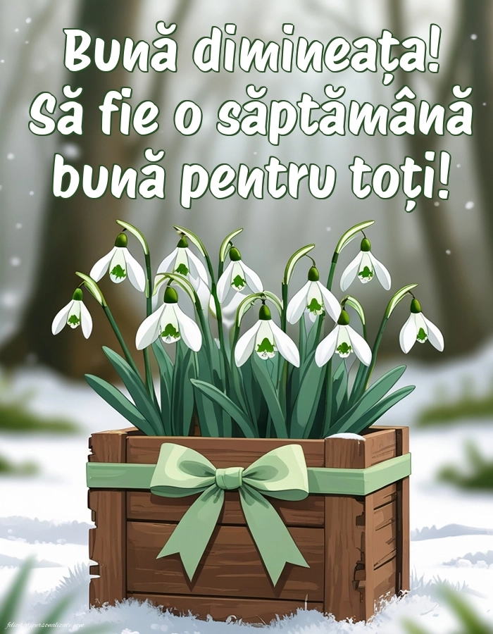 Imagini de Bună Dimineața cu Zilele Săptămânii: Peisaj de primăvară