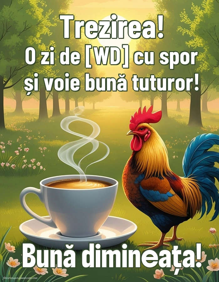 Imagini de Bună Dimineața cu Zilele Săptămânii: Cafea