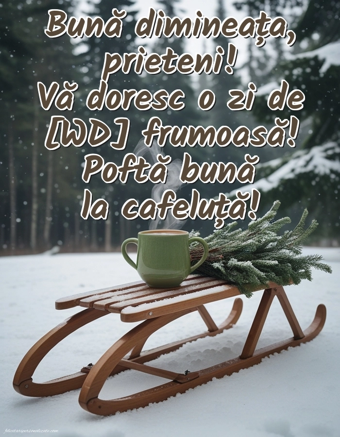 Imagini de Bună Dimineața cu Zilele Săptămânii: Cafea
