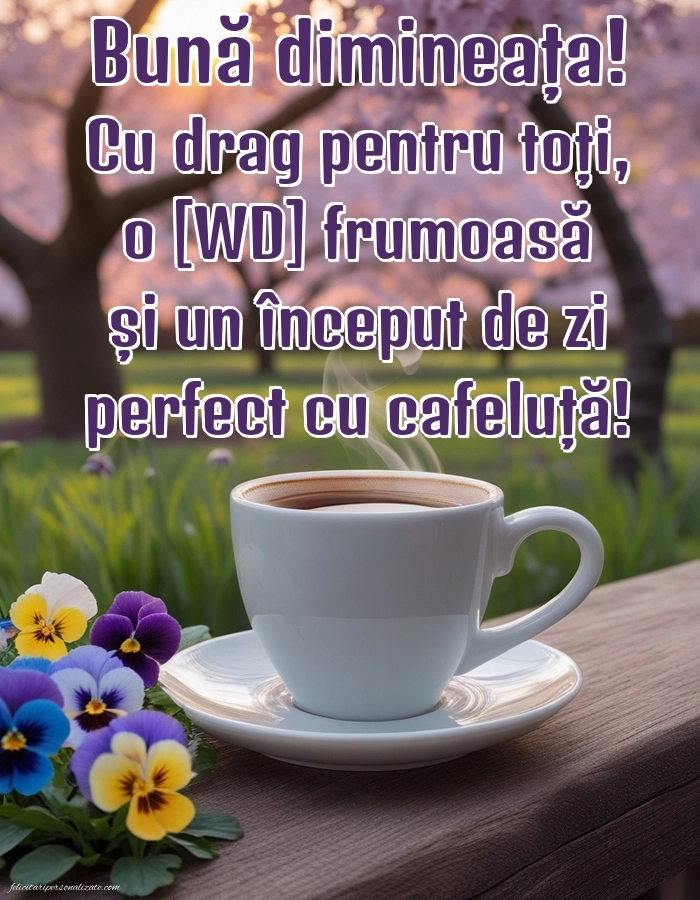Imagini de Bună Dimineața cu Zilele Săptămânii: Cafea