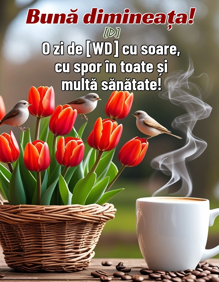 Imagini de Bună Dimineața cu Zilele Săptămânii: Cafea