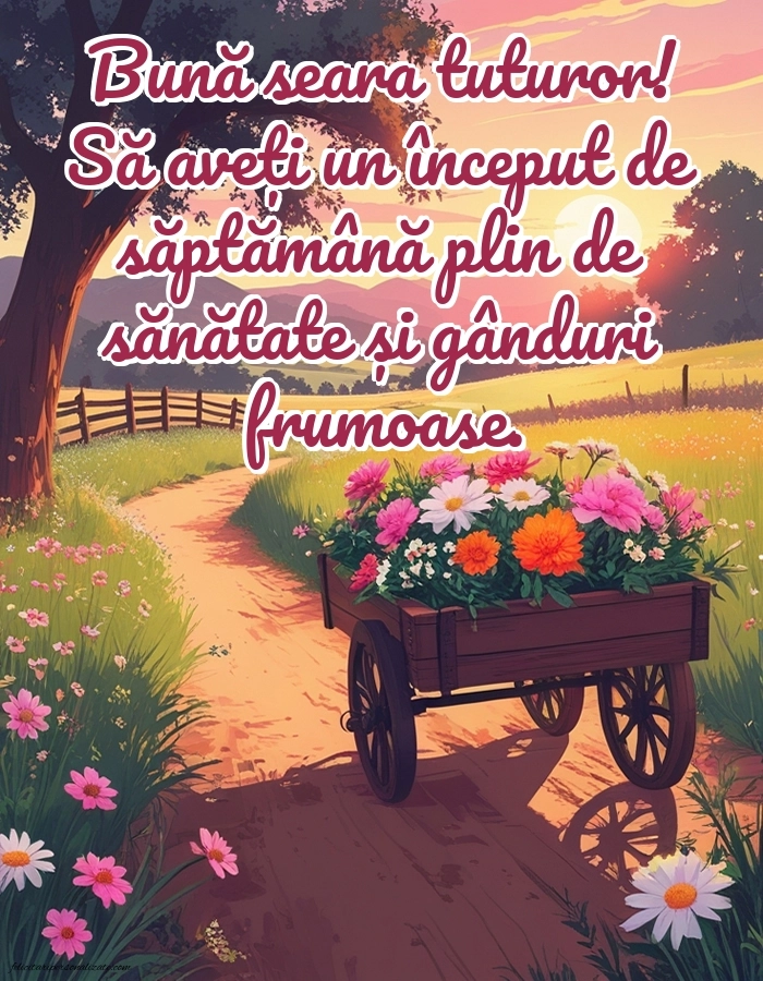 Imagini frumoase de Bună Seara pentru Facebook: Peisaj de primăvară