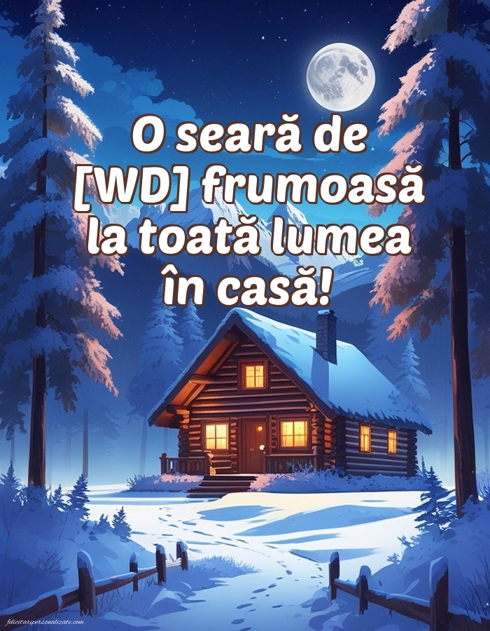 Imagini frumoase de Bună Seara pentru Facebook: Peisaj de iarnă