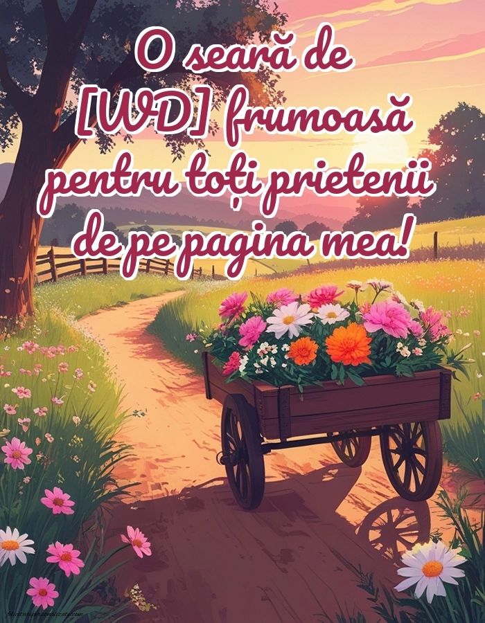 Imagini frumoase de Bună Seara pentru Facebook: Peisaj de primăvară