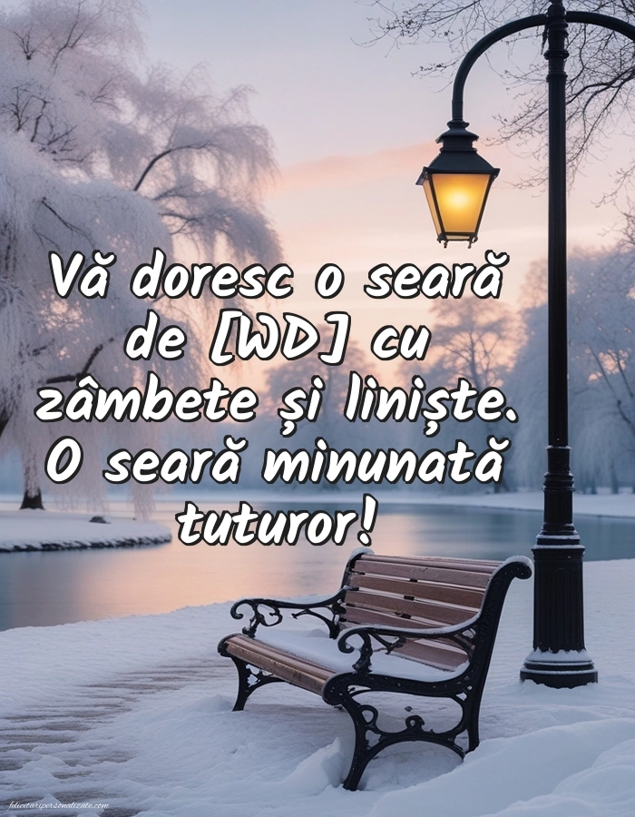 Imagini frumoase de Bună Seara pentru Facebook: Peisaj de iarnă