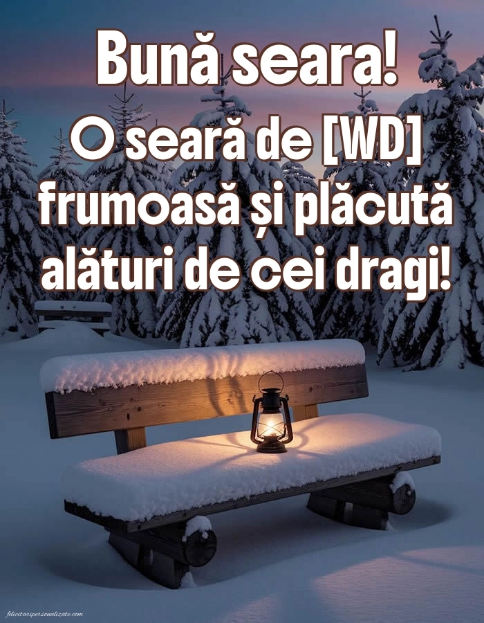 Imagini frumoase de Bună Seara pentru Facebook: Peisaj de iarnă