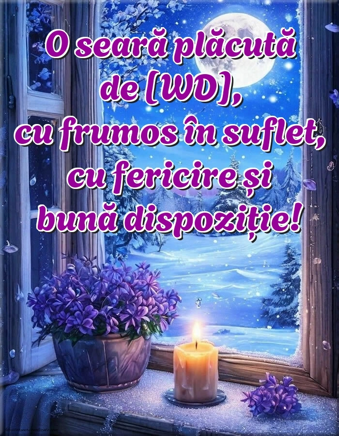 Imagini frumoase de Bună Seara pentru Facebook: Peisaj de iarnă