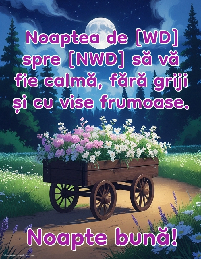 Imagini frumoase de Noapte Bună pentru Facebook: Peisaj de primăvară