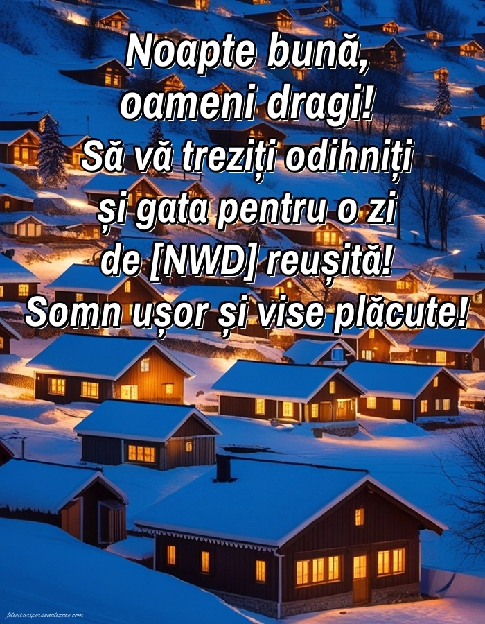 Imagini frumoase de Noapte Bună pentru Facebook: Peisaj de iarnă