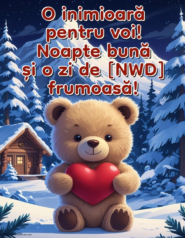 Imagini frumoase de Noapte Bună pentru Facebook: Peisaj de iarnă