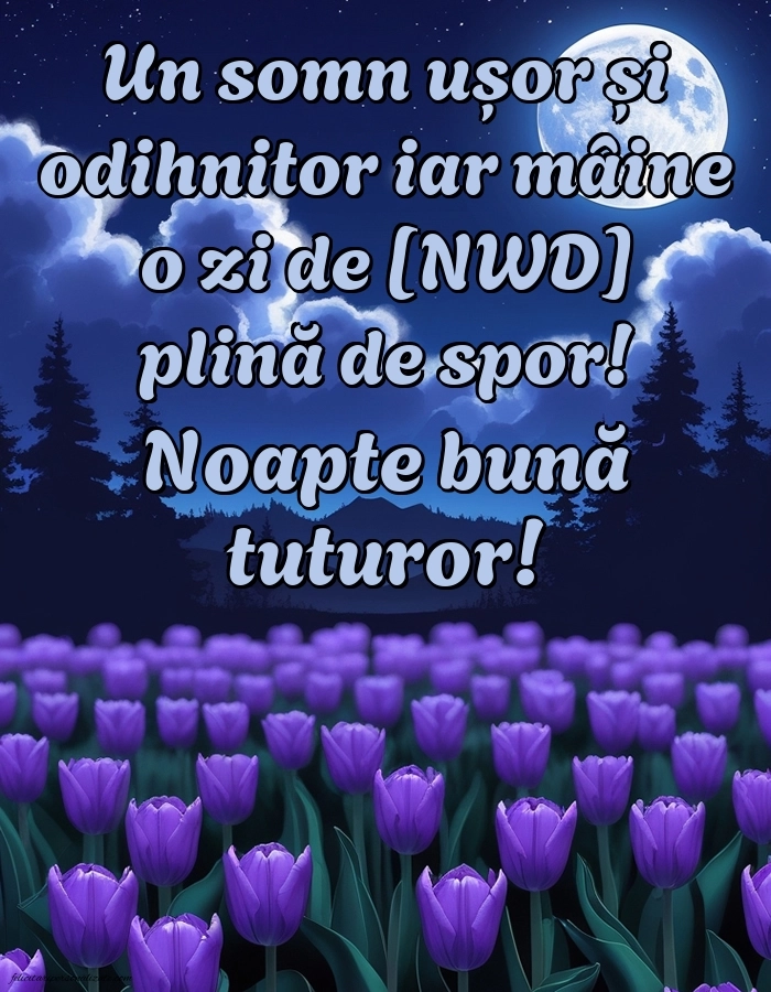 Imagini frumoase de Noapte Bună pentru Facebook: Peisaj de primăvară