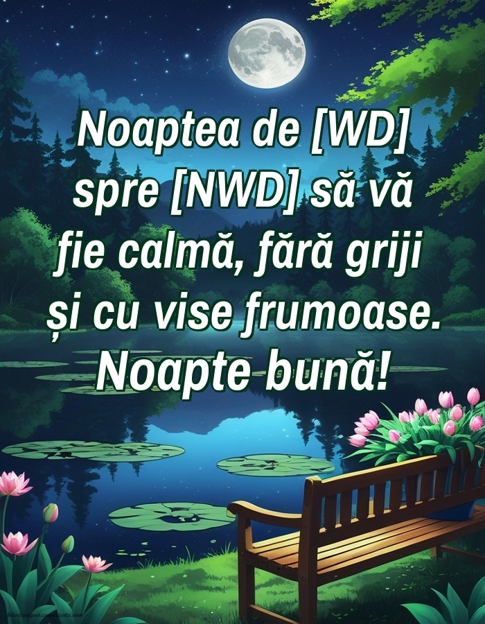 Imagini frumoase de Noapte Bună pentru Facebook: Peisaj de primăvară