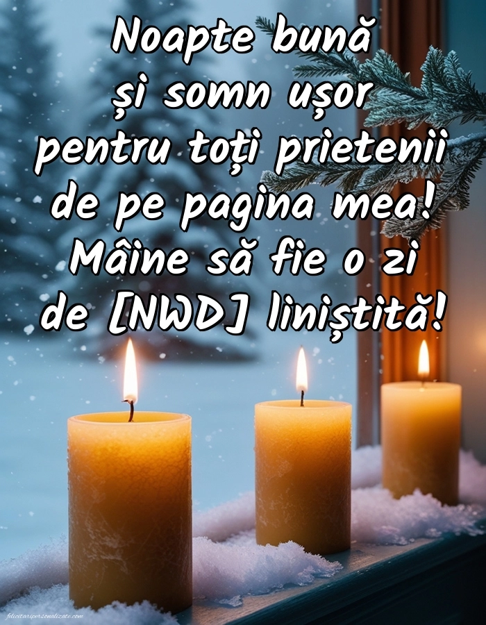 Imagini frumoase de Noapte Bună pentru Facebook: Peisaj de iarnă