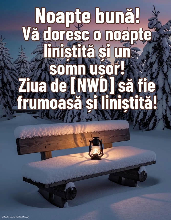 Imagini frumoase de Noapte Bună pentru Facebook: Peisaj de iarnă