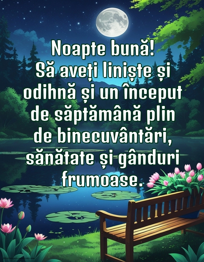 Imagini frumoase de Noapte Bună pentru Facebook: Peisaj de primăvară