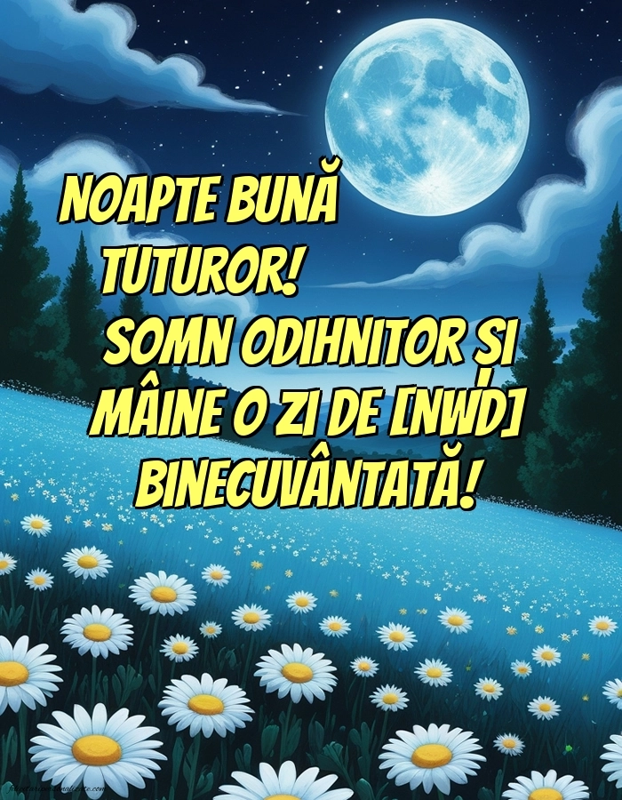 Imagini frumoase de Noapte Bună pentru Facebook: Peisaj de primăvară