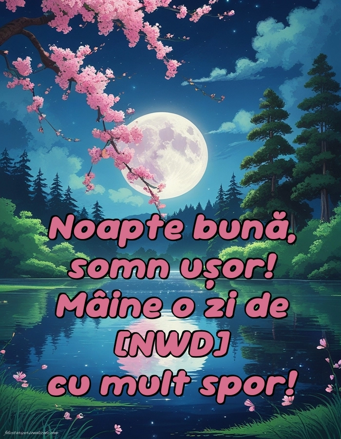 Imagini frumoase de Noapte Bună pentru Facebook: Peisaj de primăvară