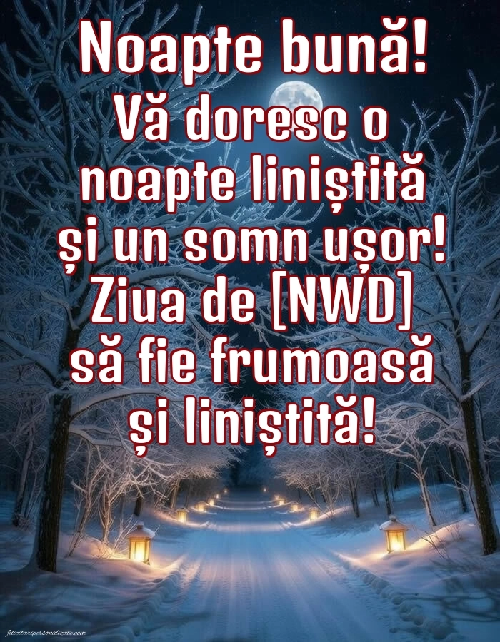 Imagini frumoase de Noapte Bună pentru Facebook: Peisaj de iarnă