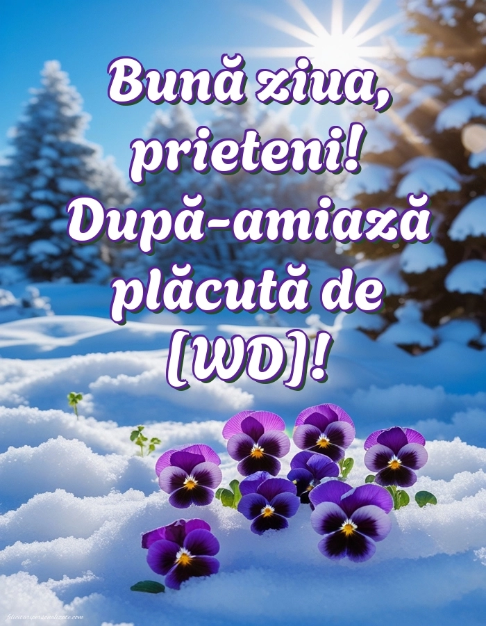 Imagini de După-amiază pentru FACEBOOK: Peisaj de iarnă