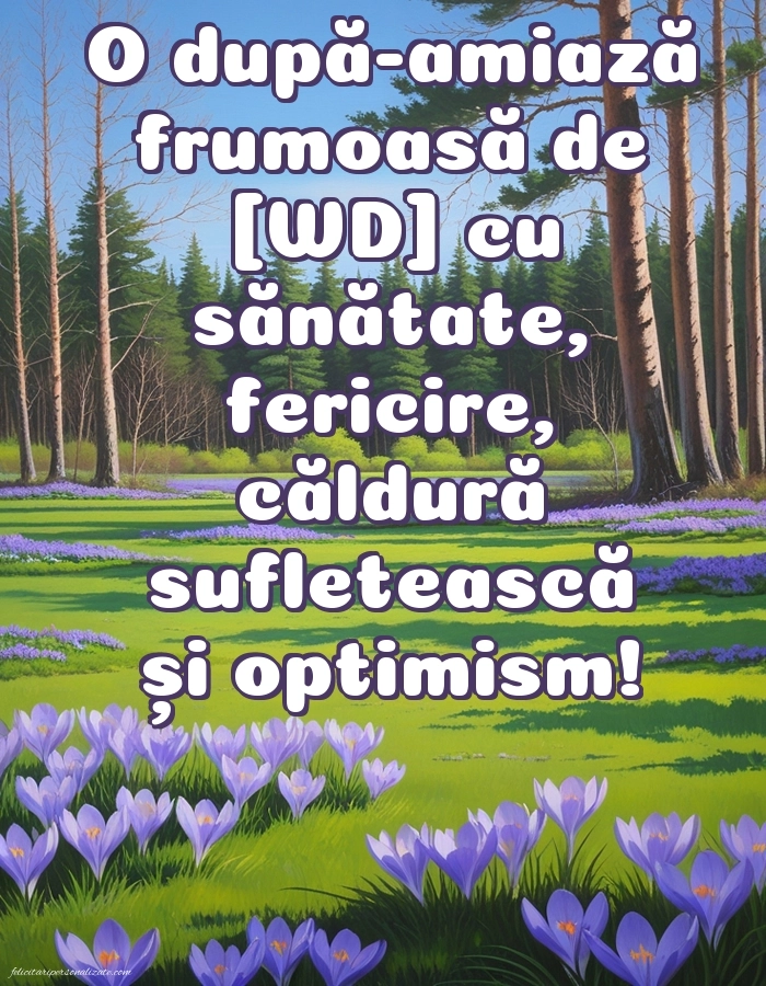 Imagini de După-amiază pentru FACEBOOK: Peisaj de primăvară