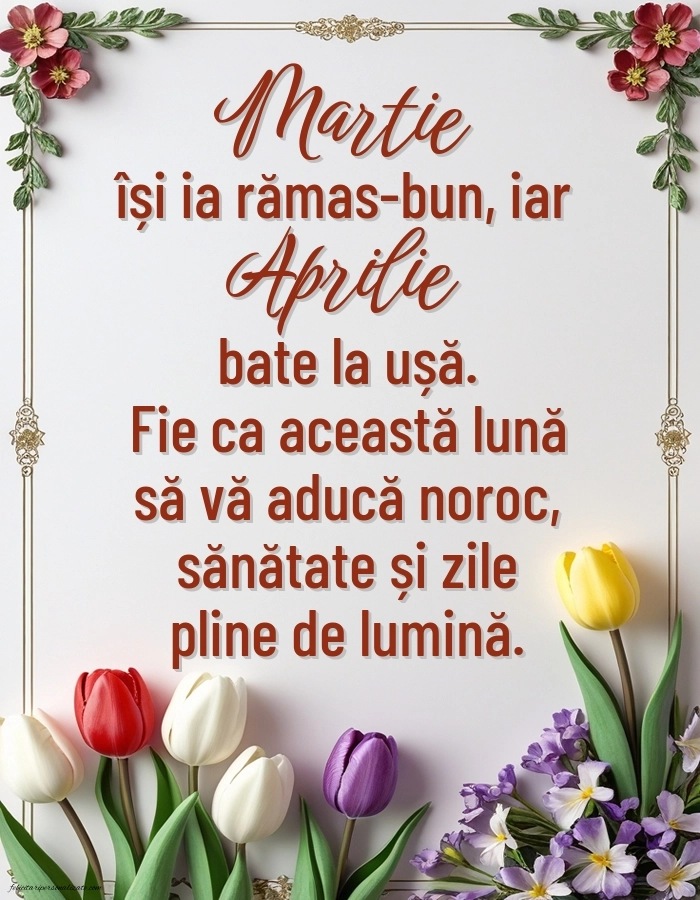 Felicitări cu Lunile Anului pentru Facebook: Flori