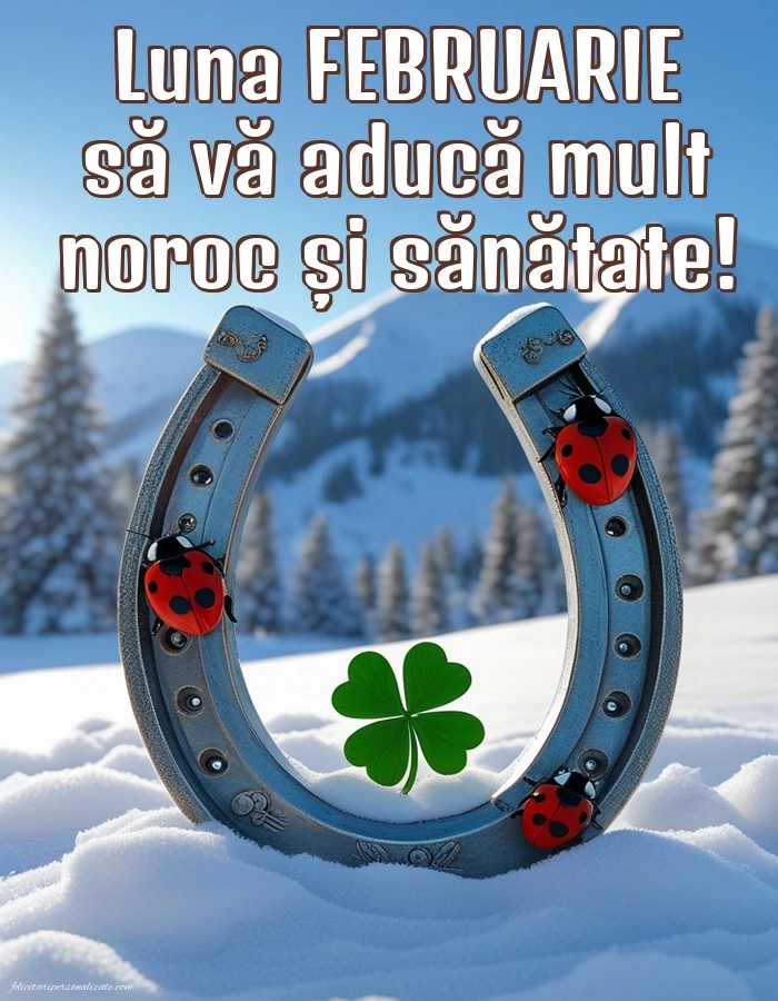 Felicitări cu Lunile Anului pentru Facebook: Peisaj de iarnă