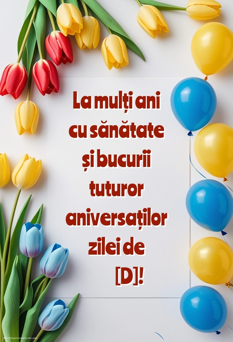 Imagini de La mulți ani pentru FACEBOOK: Lalele